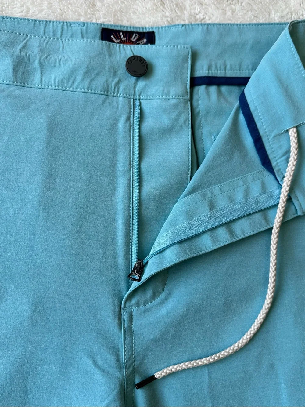 NWT Faherty All Day Shorts Mens sz 42 Belt Loop Turquoise Blue 9